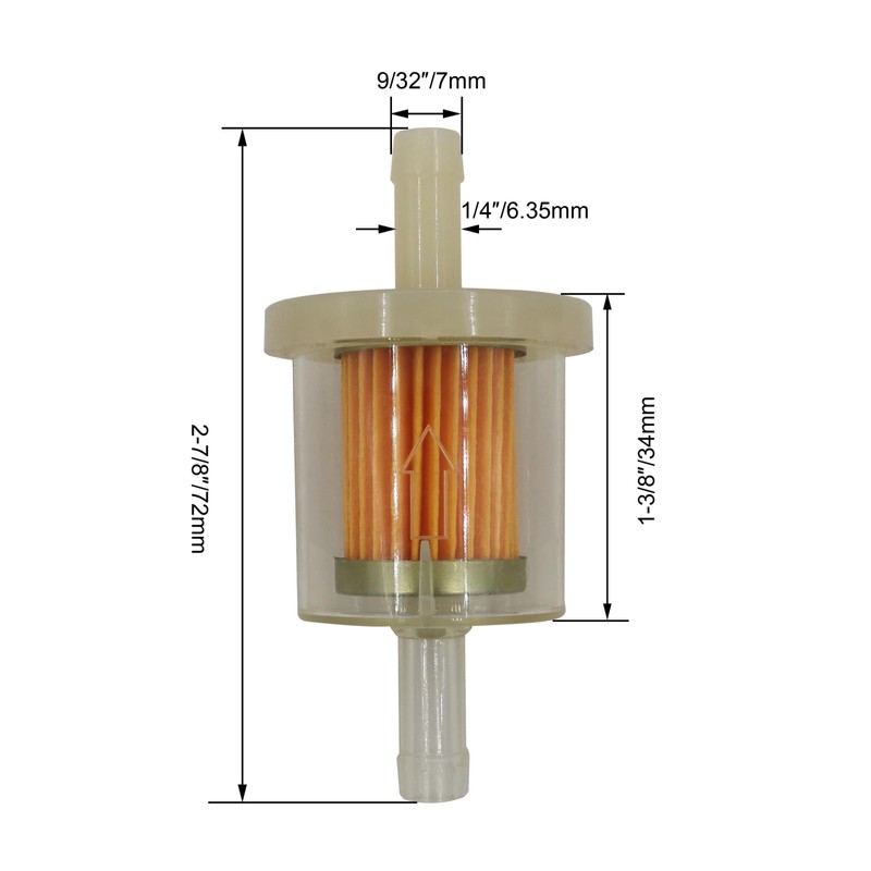 691035 493629 Fuel Filter 40 micron 1/4" Inline Filter for