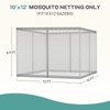 Aoodor Universal 10x12 ft Gazebo Mosquito Netting, Replacement 4-Panel Sidewalls