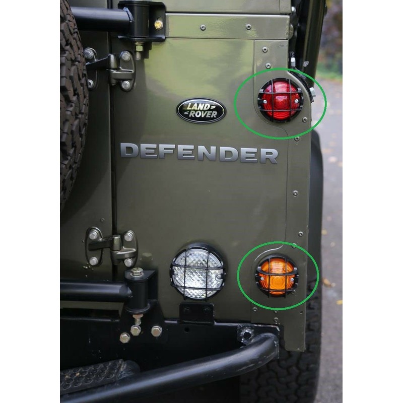 BRITPART 74MM Rear Light & Indicator ABS Guards Compatible with