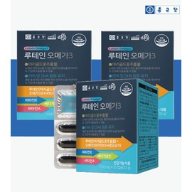Chong Kun Dang Lutein Benefits Omega 3 Nutrients Blood Vessels Eyes 3 Months / 종근당 루테인효능 오메가3 영양제 혈관 눈 3개월