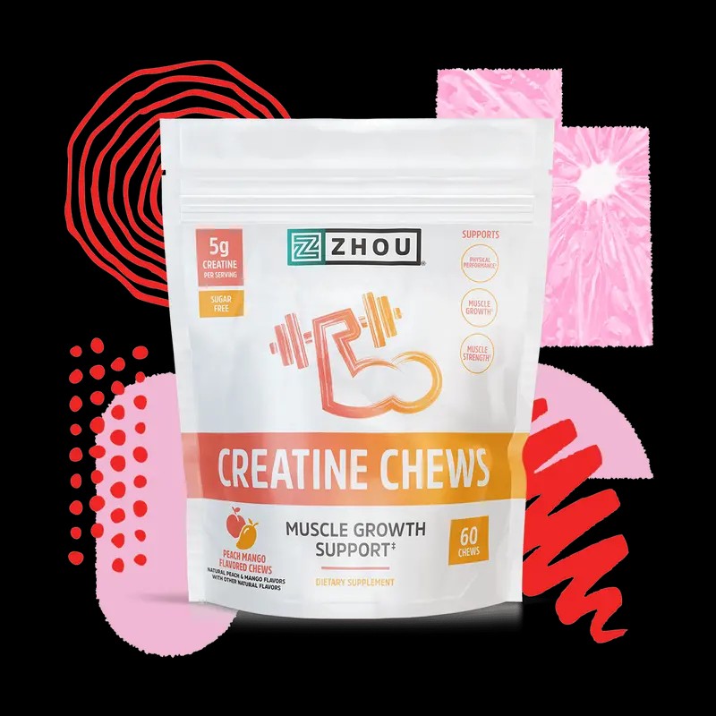 Creatine Monohydrate Chews for Adults – 5g Workout Support with