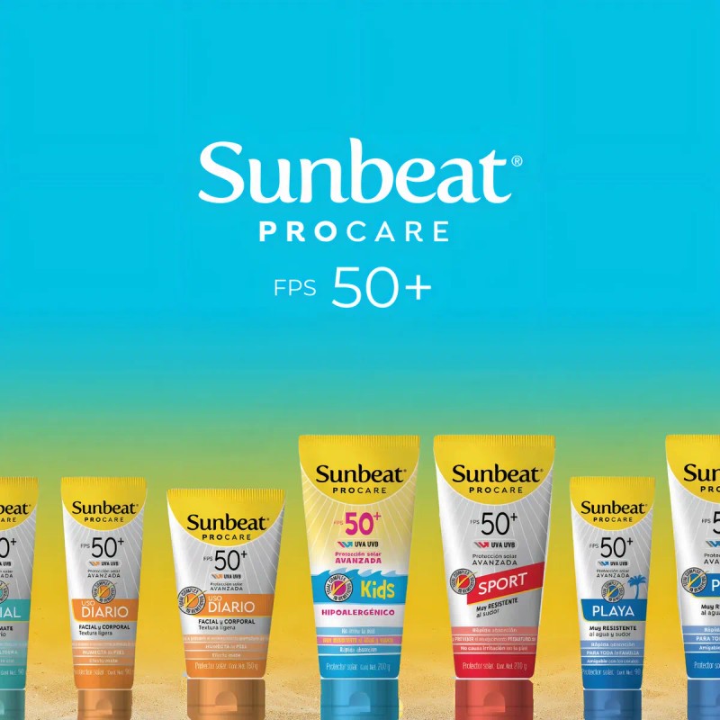 Bloqueador Solar Sunbeat Piel Sensible Fps 90g
