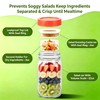 4 Pack 32oz Glass Salad Jars with 4 Lids,1 Cleaning