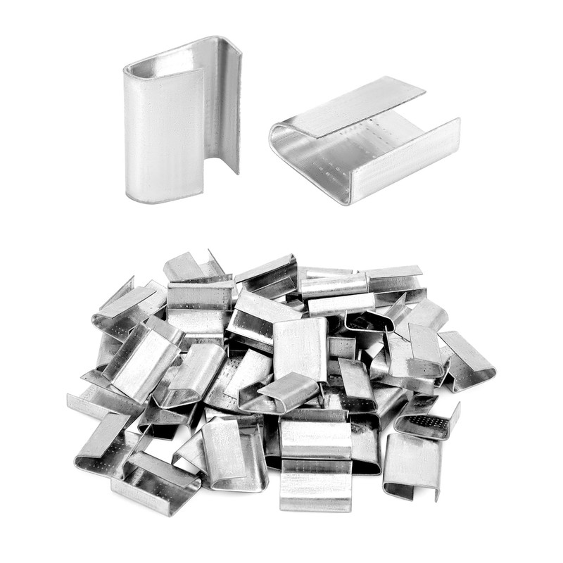 QWORK Strapping Open Seal, 500 Pcs Banding Clip Gripper Strap