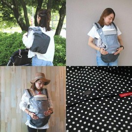 Lukako Hip Seat Carrier Storage Cover, Baby & Me Pognay Miamily, Made in Japan, 2 Years Warranty (Dot Pattern Compatible with Hip Seat, Black x White 80-0380-11)