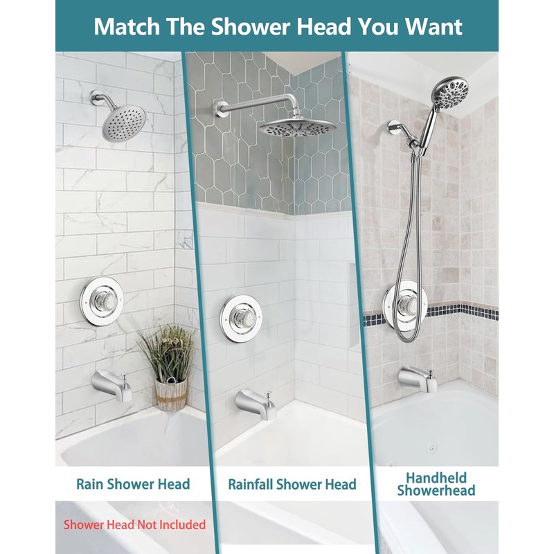 Replacement for Moen Fit Chateau Valve Shower Faucet Trim Kit