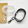 Transparent Storage Pouch Strap Smart Key Holder Keychain Option 1 Black 7ea