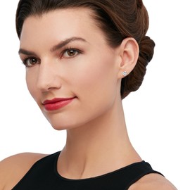 Ross-Simons Round CZ Stud Earrings in 18kt Gold