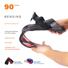 CAPAS Snorkel Fins, Swim Fins Travel Size Short Adjustable for Snorkeling Diving Adult Men Women Kids Open Heel Swimming Flippers