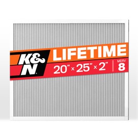 K&N 20X25X2 HVAC Furnace Air Filter, Lasts a Lifetime, Washable, Merv 8, the Last HVAC Filter You Will Ever Buy, Breathe Safely at Home or in the Office, HVC-8-22025