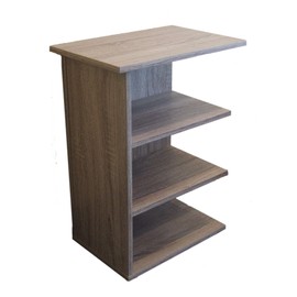 HomeConcept Magazine Rack Chairside End Table Rustic Grey Oak - Set Newspapers, Coffee, or Books on This Classic Design; Perfect for Living Rooms or Reading Nooks- Small, Grey 11451RG