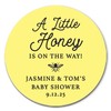 Baby shower stickers, A Little Honey is on the Way,
