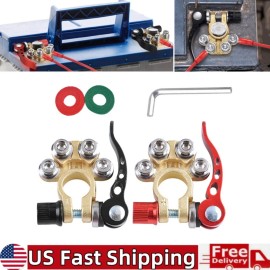Unbranded 2PCS Car Battery Terminal Connectors Quick Release Disconnect Positive+ Negative
