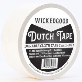 WickedGood White Gaffers Tape - Fabric Tape for Photography, Conceal Cords - Professional Grade Adhesive Cloth, Heavy Duty, No Residue, Non Reflective Matte for Outdoor, Indoor Use (2" x 60ft)
