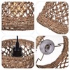 Arturesthome Boho Hand Woven Rattan Pendant Light Fixture, Mini Farmhouse