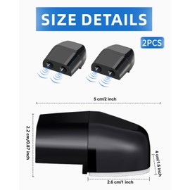 AORHOFJ Pack of 2 Automotive Deer Warning Whistle Device, Wildlife Warning Device, Automotive Animal Repeller for Wildlife Accident Prevention for Car, Truck and Motorcycle RVs (Black)