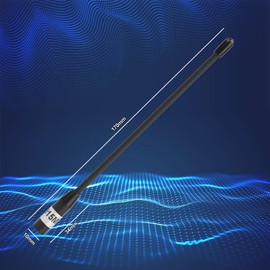 Antena de 915 MHz 10dBi de ganancia para meshtastic LoRa de largo alcance, antena de látigo suave, 17 cm Omni SMA macho negro (paquete de 1)