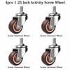 4 Pcs 1.25-Inch Stem Caster Wheels – TPR Swivel Wheels