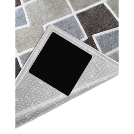 TOYPOPOR 12 Pack Rug Grippers 4'' x 4' Non Slip Square Rug Pads for Area Rugs Carpet Runners, On Hardwood Floors Wood Floors and Tiles, Keep Your Rug in Place, Make Corner Flat,Washable and Reusable