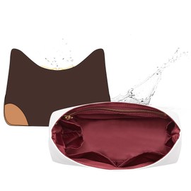 OAikor Purse Organizer Insert Compatible with LV Boulogne PM Bag,Upgraded Lightweight Water-Resistant Dupontpaper boulogne bag insert organizer Shaper for Luxury Bags(White-Red)