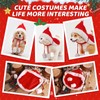 Dog Christmas Outfit with Hat Cat Santa Claus Cloak Costume