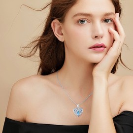 Flpruy Animal Necklace 925 Sterling Silver, Cute Animal Necklace Jewellery, Birthday Gifts Women Girls Ladies, Sterling Silver