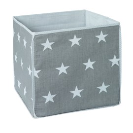 Roba 139100DGV190 Little Stars Storage Box Grey with White Stars