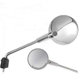 Left Round Mirror Vespa-Primavera/Elettrica | Vespa Part Vespa Elettrica and Primavera 50-150 Mirror for the Left Side | OEM- CM3161801, CM261901(Left, Round, Chrome Finish)