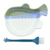 Sarini Garlic Grater Small Fish Ceramic Grater for Garlic Ginger