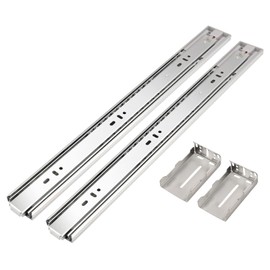 Gobrico 18 inch Soft Closing Ball Bearing Drawer Slides with Brackets Side Mount Full Extension Cabinet Drawer Runners Glides 3 Folds Heavy Duty Dresser Slides 2 Pairs (4pcs)