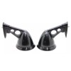 PTRP New Black Front Fender Mount Side View Mirror Set