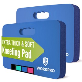 WORKPRO Extra Thick Kneeling Pad, 2-Pack, Soft Foam Cushioning for Knee, Large Foam Kneeler Mat for Gardening, Bathing Baby, Workout Supplies, 17.5 x 11 x 1.5 in, Blue