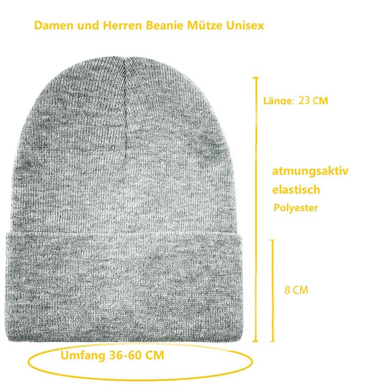 Gloop Winter Hat Fine Knit Beanie Baseball Cap Unisex for