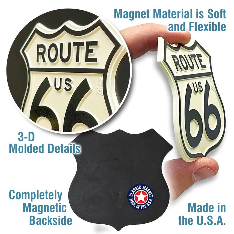 Route 66 Vintage Highway Sign Souvenir Magnet - Giant Size
