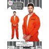 Adult Prisoner Overalls Orange Costume, Orange