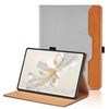 Case for HONOR Pad 9 Case 12.1 Inch 2024 PU Leather 12.1" HONOR Tablet 9 Smart Bussiness Cover with Pocket & Pencil Holder, Hand Strap Multi-angle Adjustable Standing Function -Grey