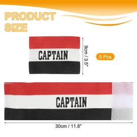 MECCANIXITY Soccer Captain Armband, Captain Arm Bands for Soccer Elastic Captain C Arm Band Sports Captain Armbands for Football Team Training Youth & Adult Yellow, Pack of 5