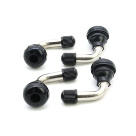 OTAUPRS 4 Pieces PVR70 Snap-in Tubeless Motorcycle Tire Valve Stems 90 Degree Fits 0.453 Inch Rim Holes Nickel Finish