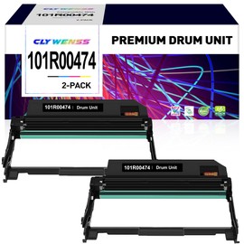 CLYWENSS Compatible Drum Unit Replacement for Xerox 101R00474, Works with Xerox 106R02777 Toner for WorkCentre 3215 3215NI 3225 3225DNI Phaser 3260 3260DI 3260DNI 3052 Printer (Only Drum, 2-Pack)
