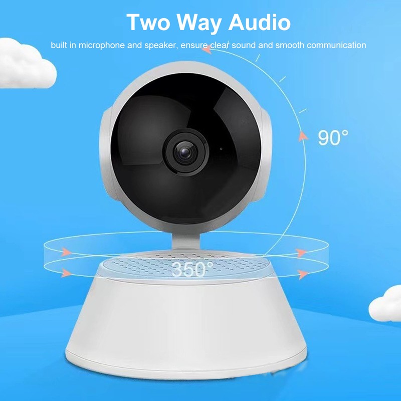 Pan Tilt Security Camera Wireless Wifi Wide Angle Panoramic Camera