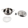 Japanese Mini Stainless Steel Frying Pot with Thermometer Induction Cooker