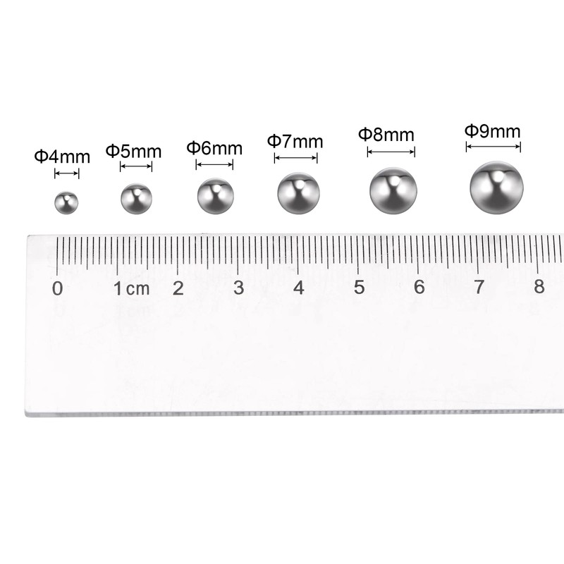 sourcing map Precision Ball Bearings 6 mm 201 Stainless Steel