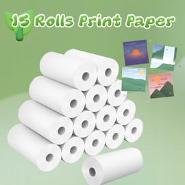 15 Rolls Kids Print Camera Paper Refill, Photo Printer Thermal Paper Rolls Instant Print Camera Refill Paper for 3-12 Year Old Boys and Girls Birthday Gifts