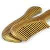 EQLEF Green sandalwood wide-tooth no static handmade comb (20cm)