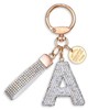 YBEATY Silver Bling Letter Key Chain Initial Letter Keychain Gold