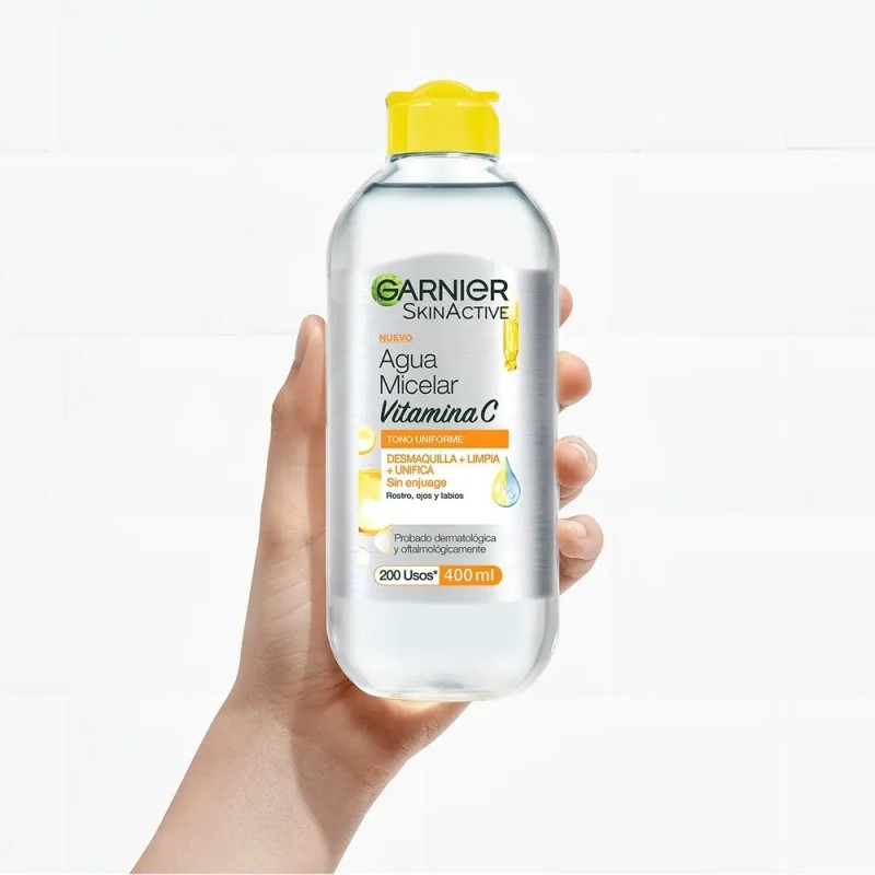 Kit Garnier Agua Micelar Express Aclara 400ml +3 Ecopads