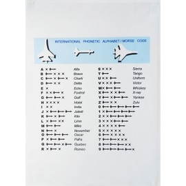Half a Donkey The Phonetic Alphabet and Morse Code Cotton Tea Towel