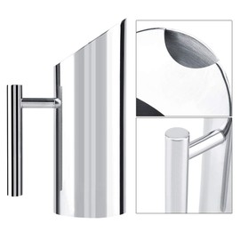 Akozon Water jug with ice keeper cold drinking jug main container wrapping tool stainless steel (1L)