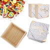 2 Set Wedding Wooden Gift Box PVC Exquisite Candy Packaging