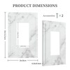 HIZUWKY Decorative Gray White Marble Print Light Switch Wall Plate